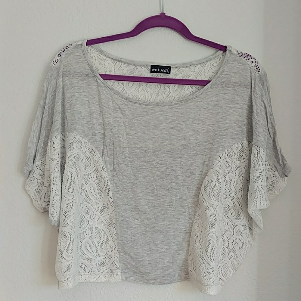 Wet Seal Lace Crop Top [L]